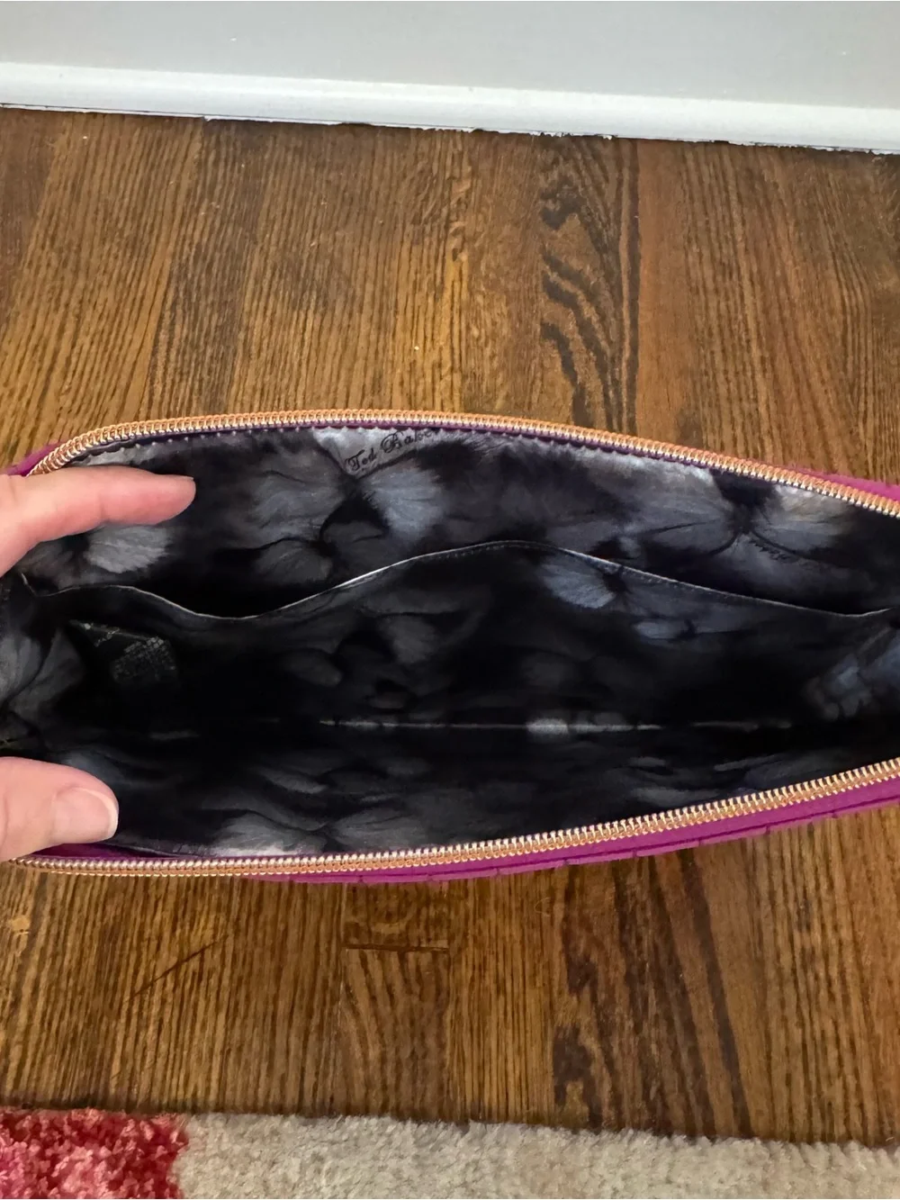 Ted Baker Patent Quilted Tablet Case in Magenta Pink